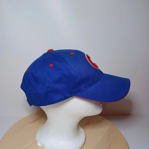 Chicago Cubs Blue Amd Red Adjustable Baseball Hat Genuine Merchandise - Picture 3 of 5